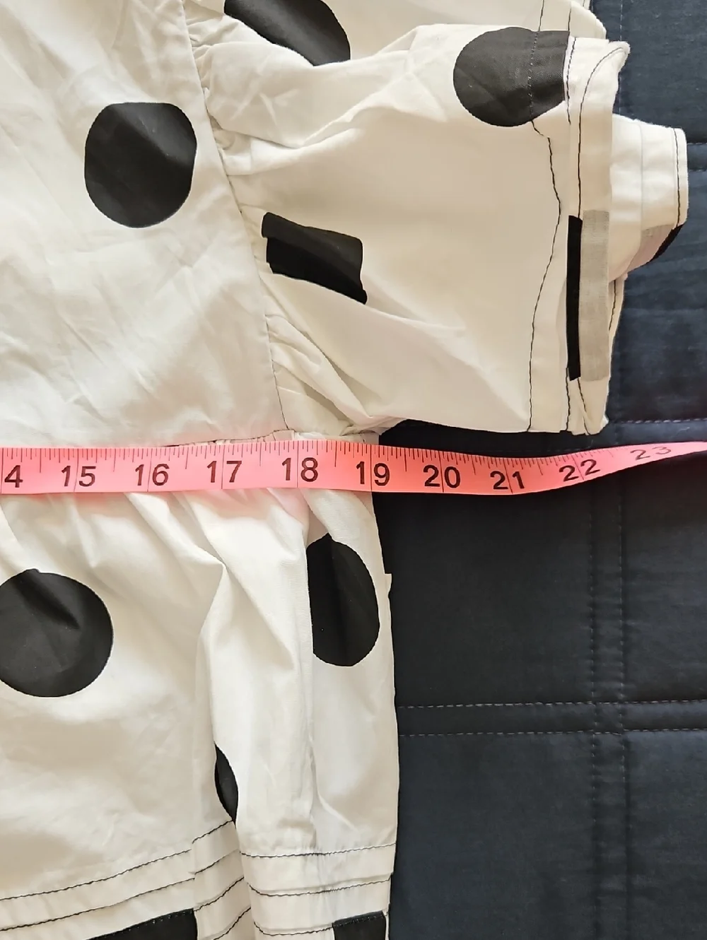Bucketlist Polka Dot Peplum Blouse, M, parisian, Euro-Summer, Coastal - Picture 8 of 10